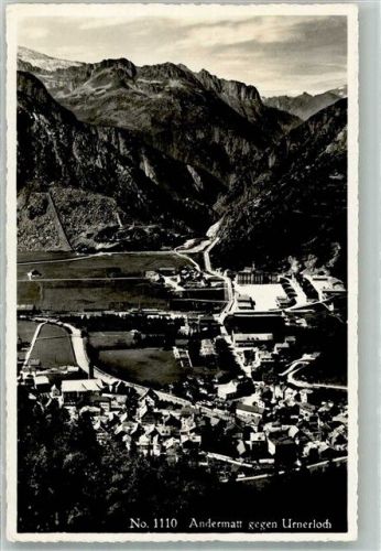 6490 Andermatt 1953 Foto AK Bahnpost Zug 2615