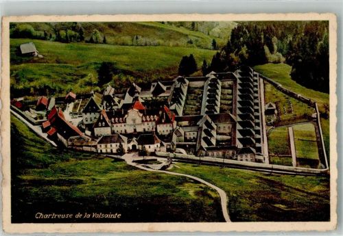 1654 La Valsainte Cerniat FR Foto AK Feldpost CP.E.M. Bat.Füs. 13 Kartause