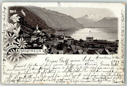 1820 Montreux 1895 Lithographie Vorläufer
