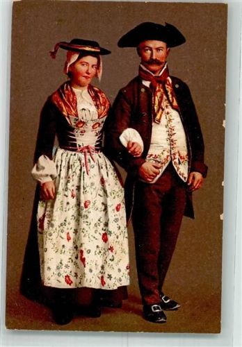 Alte Lötschentalertracht Kanton Wallis Wehrli 206