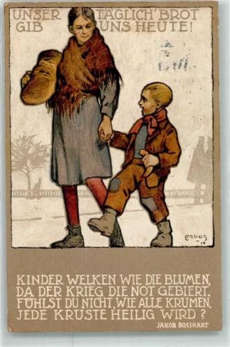 8000 Zürich 1914 Gebrauchsspuren Kriegsnotunterstützung sign. Moos Künstlerkarte