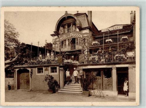 2012 Auvernier 1931 Gebrauchsspuren Hotel du Poisson Foto AK