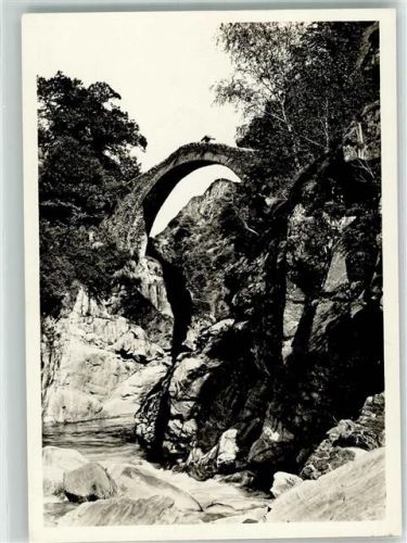 6655 Intragna Foto AK Brücke Centovalli Ort lt. Recherche