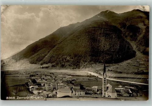 7530 Zernez 1928 Foto AK Kirche