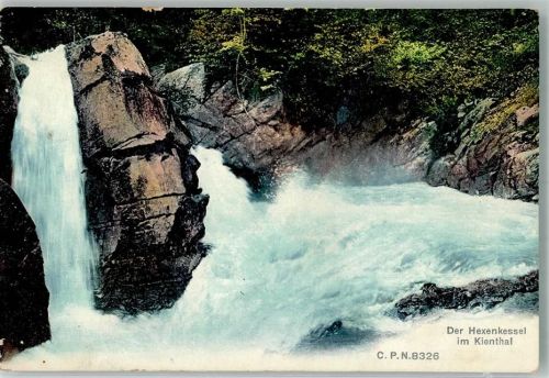 3723 Kiental 1913 Foto AK Hexenkessel