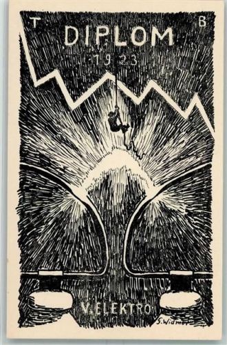 Künstlerkarte Diplom 1923 sign. Widmer AK