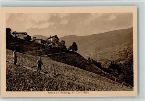 7074 Malix - Teilansicht, Grida ob Passugg, gute Erhaltung AK