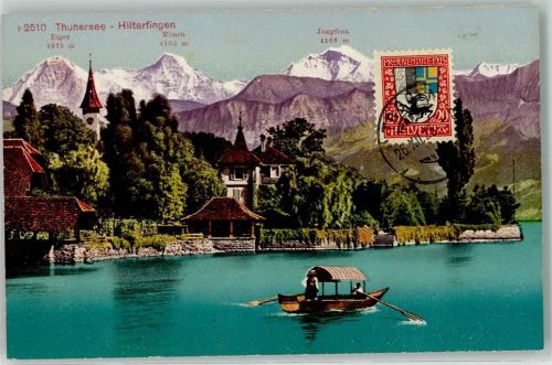 3652 Hilterfingen - Ruderboot Pro Juventute Marke