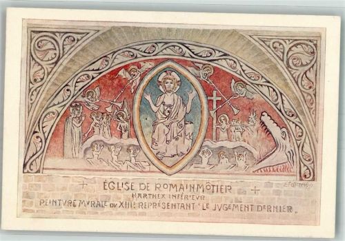 1323 Romainmôtier-Envy Foto AK Kirche Eglise de Romainmotier Wandbild