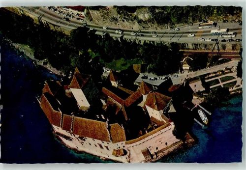 Chillon Chateau - Fliegeraufnahme Lac Leman