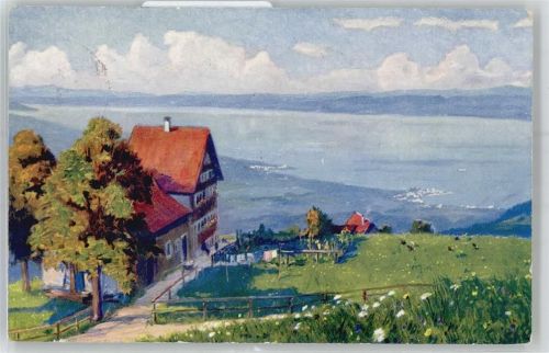 9642 Wintersberg Ebnat-Kappel - Künstler -Karte, signiert Paolo Kutscha, Vögelinsee