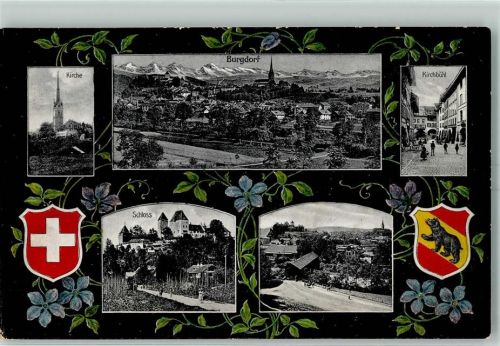 3400 Burgdorf Berthoud 1911 - Kirche Kirchbühl Schloss Wappen