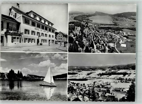 1347 Le Sentier Foto AK Hotel du Lion D`Or Fliegeraufnahme Winter