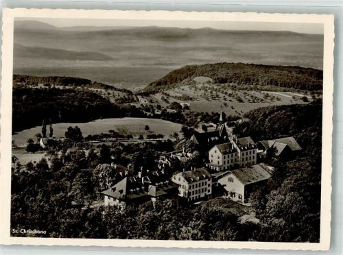 4000 Basel Bâle 1953 Foto AK Fliegeraufnahme Strähle St. Chrischona