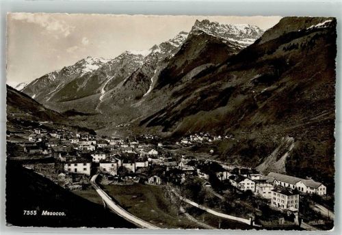 6563 Mesocco 1945 Foto AK Feldpost Schweiz