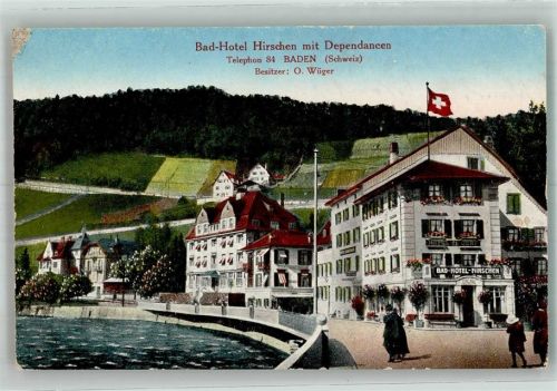 5400 Baden Foto AK Hotel Hirschen