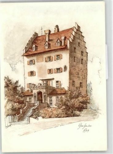 8606 Greifensee Künstlerkarte Schloss