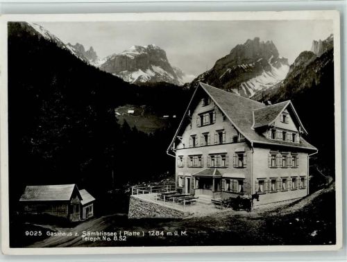 9057 Weissbad 1954 - Gasthaus z. Sämbtissee , gute Erhaltung AK