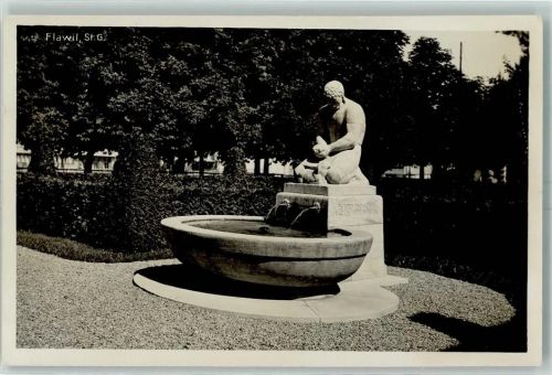 9230 Flawil 1935 - Inschrift am Brunnen es wird eine Herde und ein Hirte werden