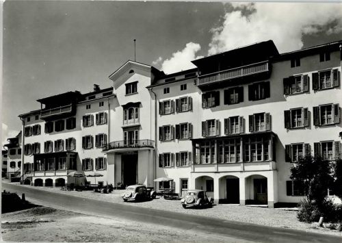 7513 Silvaplana Foto AK Auto Oldtimer Posthotel Riv´Alta