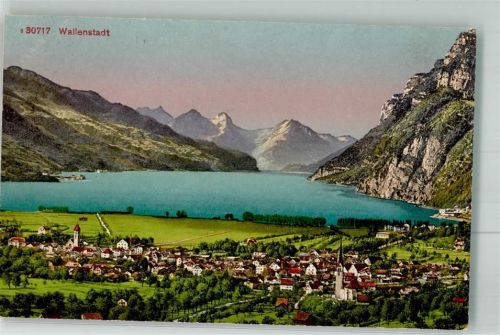 8880 Walenstadt 1920 Foto AK Bahnpost Zug 3346