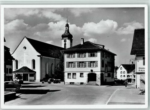 9533 Hof Kirchberg SG 1961 Foto AK Dorfpartie , sehr gute Erhaltung AK