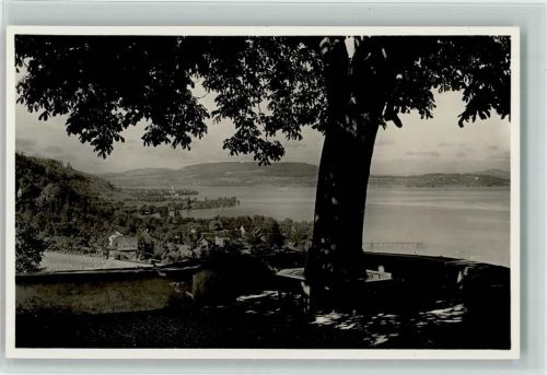Arenenberg Schloss - Schloss Arenenberg Aussicht v. d. Westterrasse Ruhebank