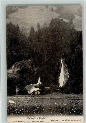 3638 Blumenstein 1907 - Fallbach und Kirche