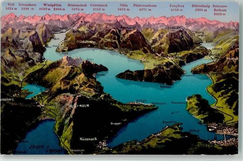 6403 Küssnacht am Rigi - Vierwaldstättersee Vogelschau Zugersee