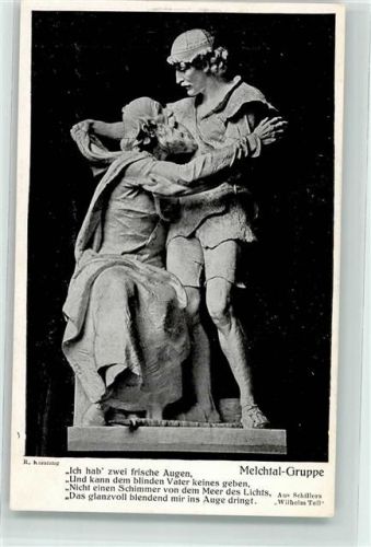 6067 Melchtal - Blinden-Altersasyl Melchtal-Gruppe Künstler sign. Kiesling
