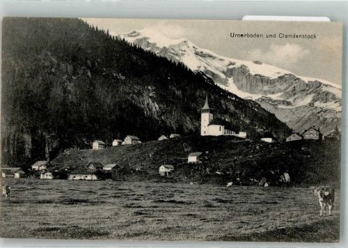 8751 Urnerboden 1921 Foto AK Kirche