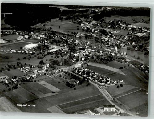 5507 Mellingen Foto AK Fliegeraufnahme
