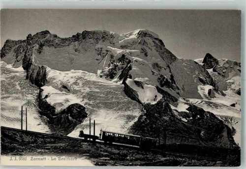 3920 Zermatt Foto AK Bergbahn Zermatt Breithorn