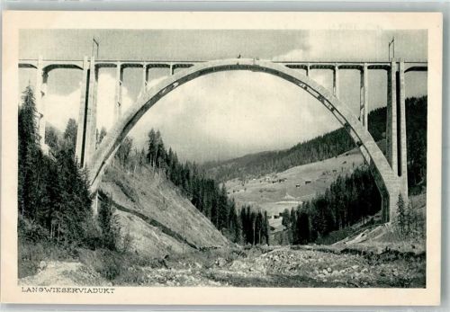 7057 Langwies Foto AK Langwieserviadukt