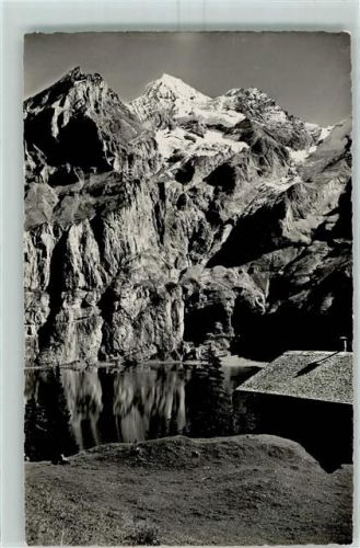 Oeschinensee 1917 - Am Oeschinensee mit Blümlisalpfgruppe