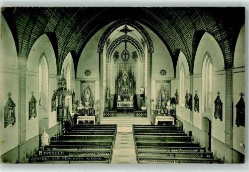 4102 Binningen 1912 - Kath. Kirche Binningen Inneres
