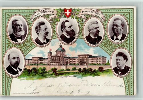 3000 Bern Berne - Schweizer Bundesrat 1900 Bahnpost Nr. 30
