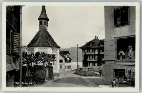 6405 Immensee Foto AK Geschäft Kirche Hotel Rigi