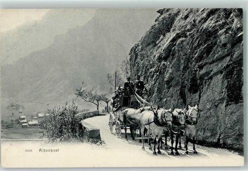 Alpenpost Fünfspänner Postkutsche Schweiz