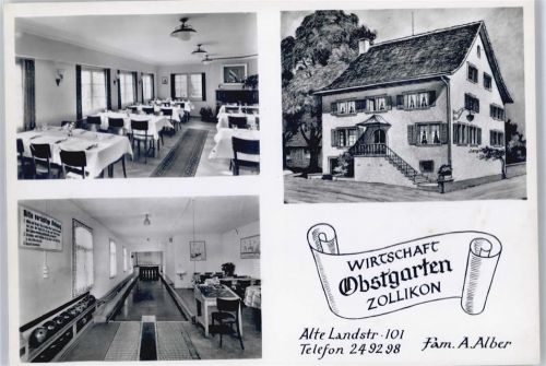 8702 Zollikon - Wirtschaft zum Obstgarten