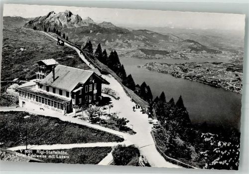 6410 Rigi Staffel Foto AK Hotel Edelweis