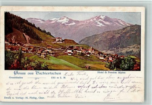 7064 Tschiertschen 1903 - Vue Generale AK