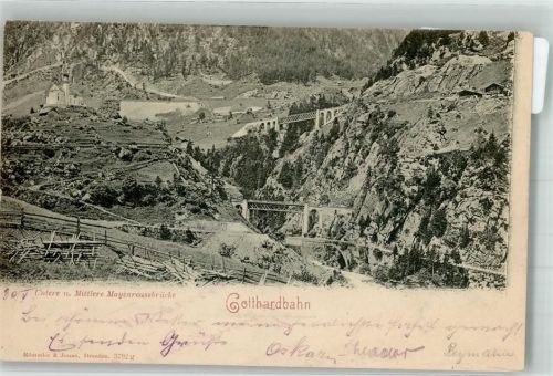 6484 Wassen UR 1902 - Maienreussbrücke Gotthardbahn