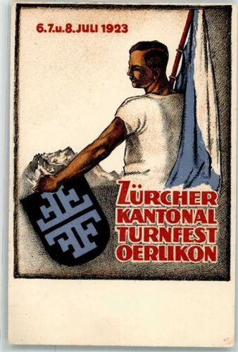 8000 Oerlikon 1923 Lithographie Zürcher Kantonal Turnfest 1923