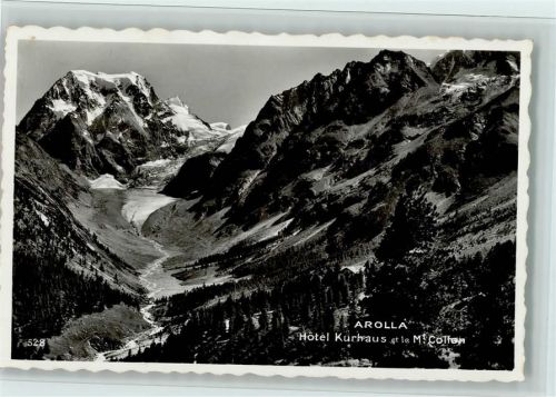 1986 Arolla - Hôtel Kurhaus et le Mt Collon