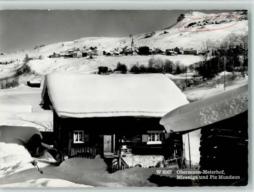 7134 Obersaxen Meierhof - Miraniga und Piz Mundaun Winteraufnahme