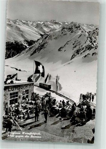 Weissfluhjoch Winter Hüttenstempel Berghaus Weissfluhjoch Bergbahn