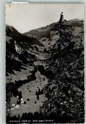 6067 Melchtal 1949 Foto AK Pension Pilgerhaus Edelweis Ort lt. Stempel