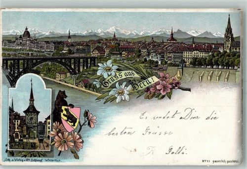 3000 Bern Berne 1901 Lithographie