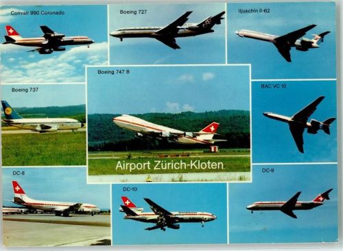 8302 Kloten - Flughafen DC 8 9 10 Boeing 727 737 747B